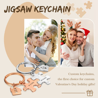 Custom Letter Combination Valentine Day Couple Keychain