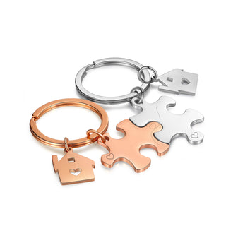 Custom Letter Combination Valentine Day Couple Keychain