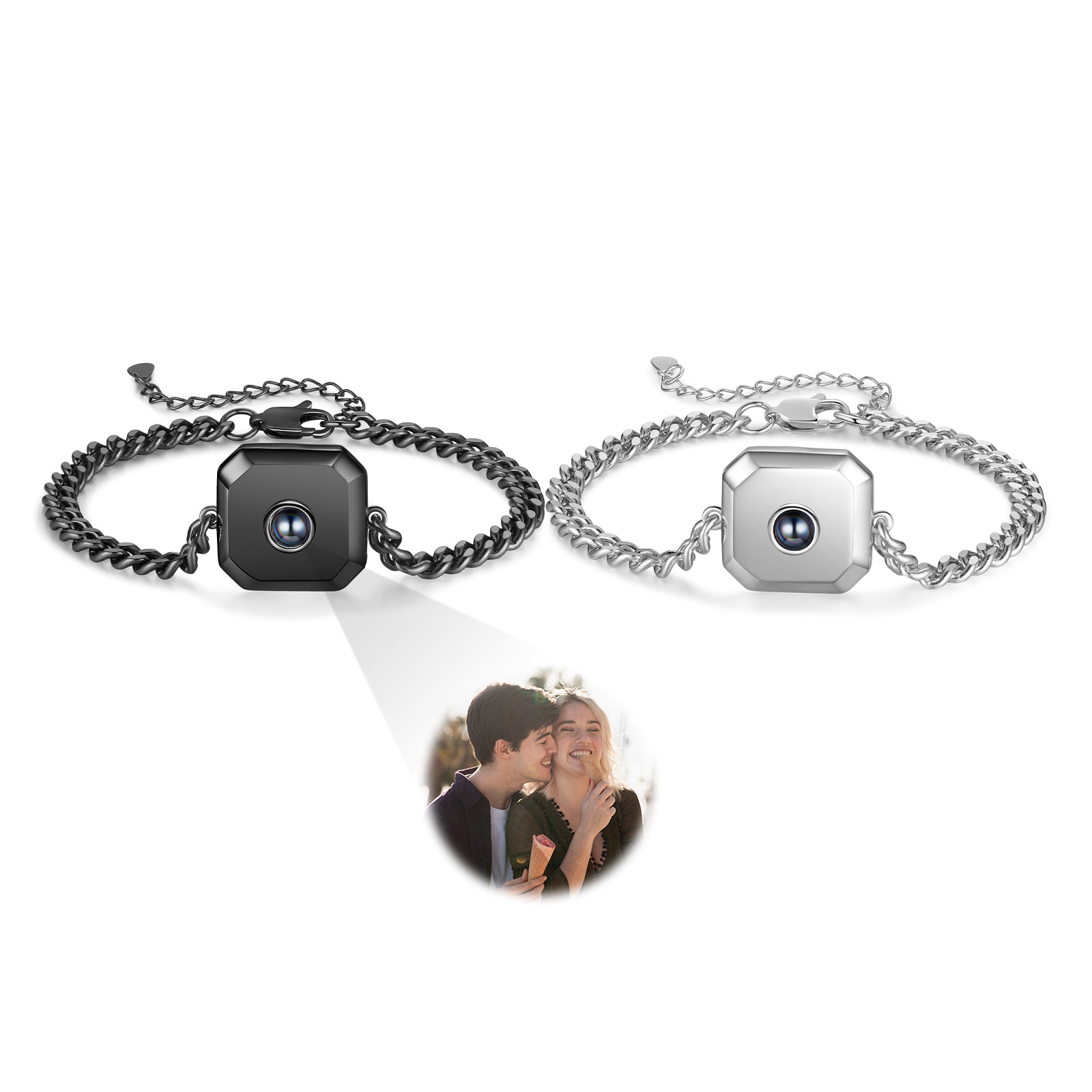 Custom Projection Couple Bracelet
