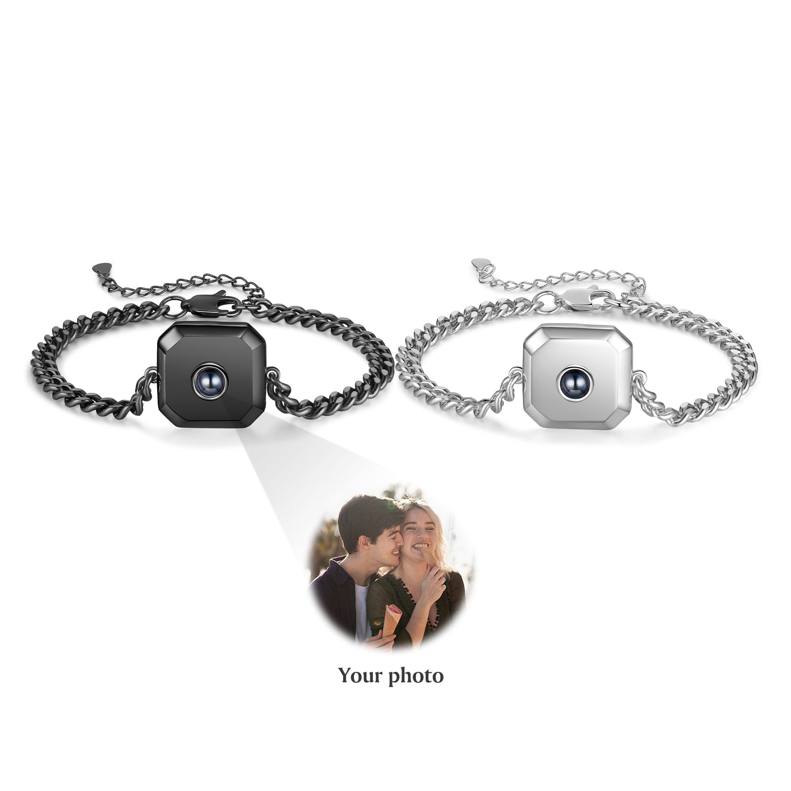 Custom Projection Couple Bracelet