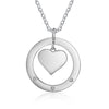 Custom Name Round and Heart Shape Necklace