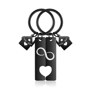 Custom Name Eight Shaped Combination Couple Keychain