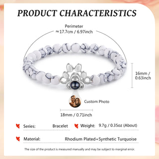 Custom Photo Bead Projection Bracelet