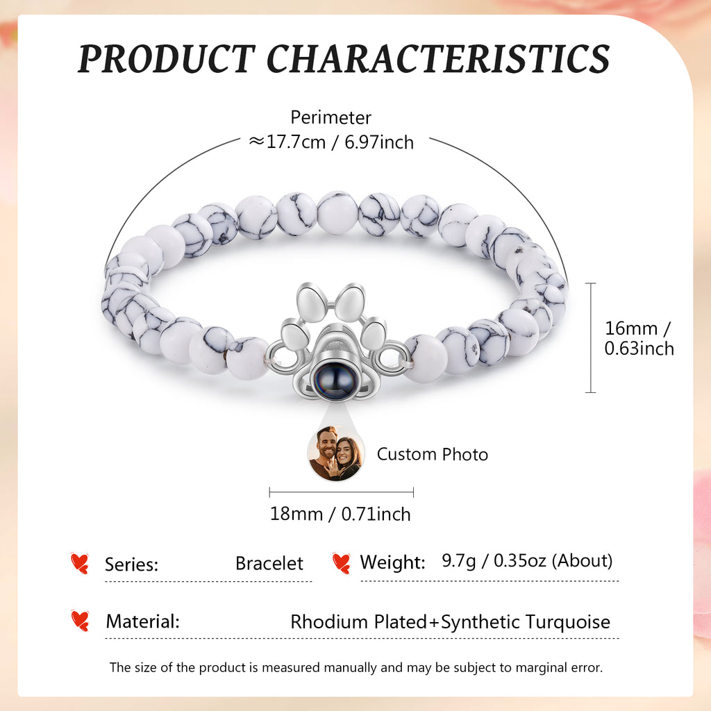 Custom Photo Bead Projection Bracelet