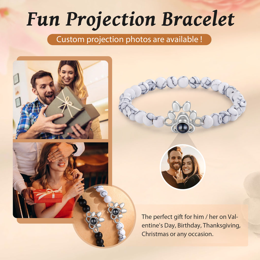 Custom Photo Bead Projection Bracelet