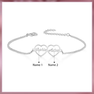 Custom Name Heart Shaped Bracelet for Women