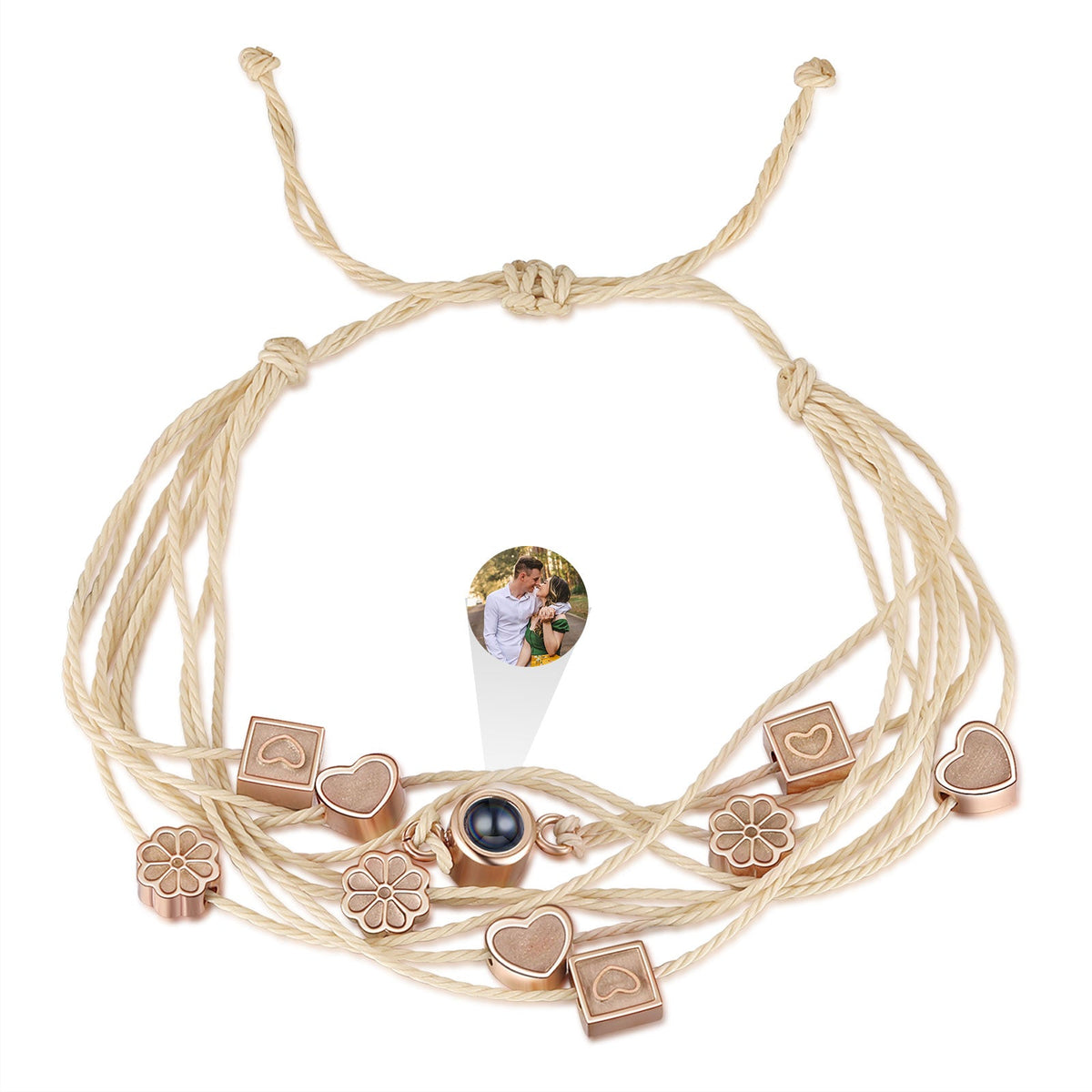 Custom Photo Projection Braided Bracelet