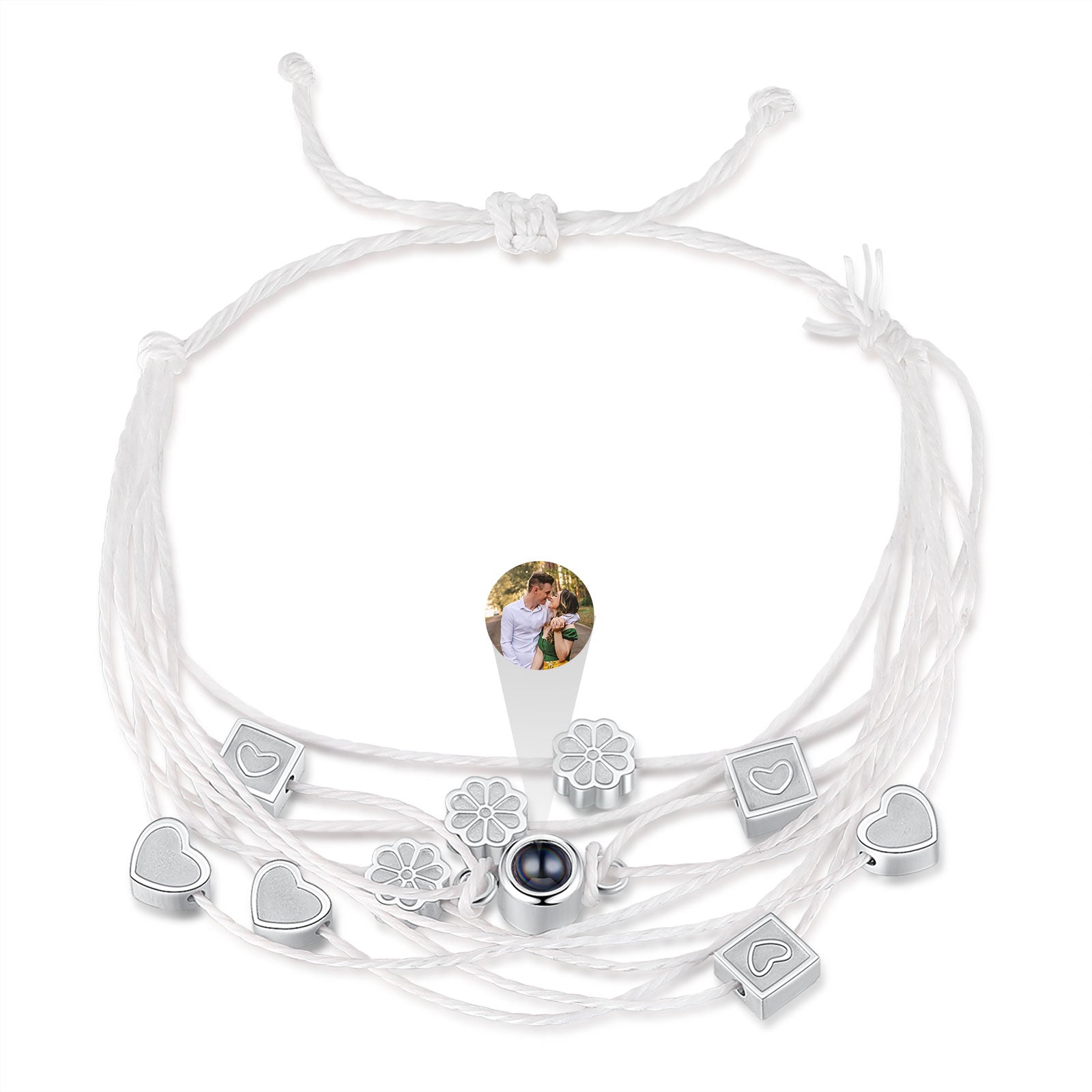 Custom Photo Projection Braided Bracelet