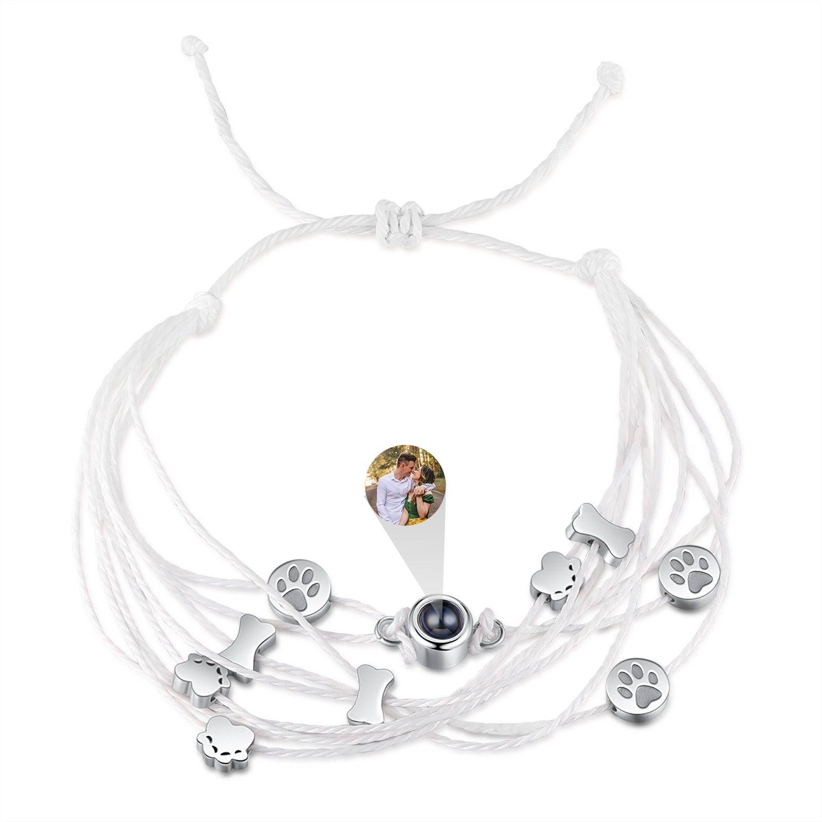 Custom Photo Projection Braided Bracelet