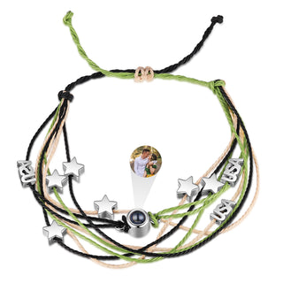Custom Photo Projection Braided Bracelet