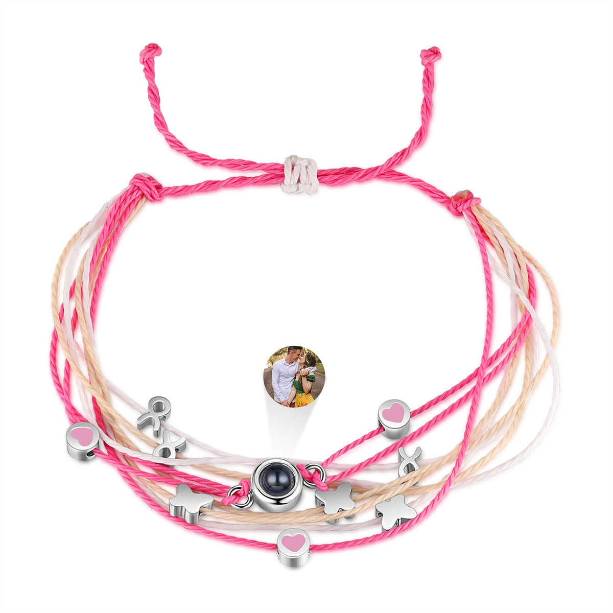 Custom Photo Projection Braided Bracelet