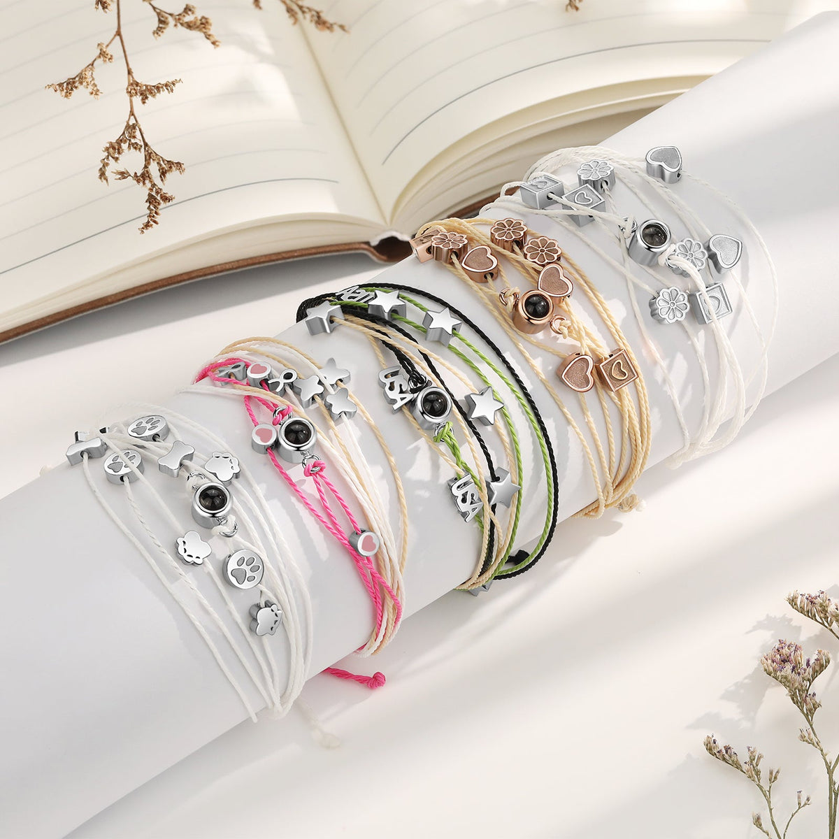Custom Photo Projection Braided Bracelet