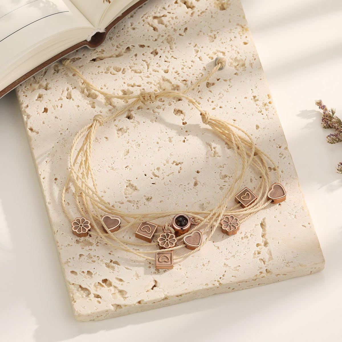 Custom Photo Projection Braided Bracelet