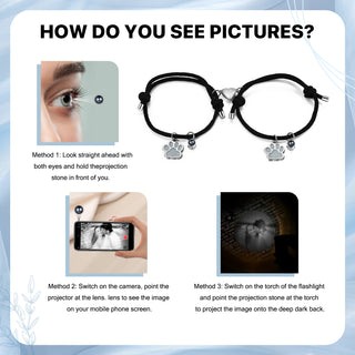 Custom Photo Couple Luminous Projection Woven Bracelet