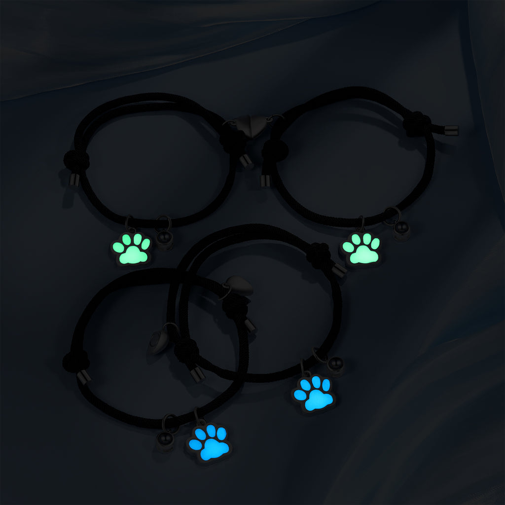Custom Photo Couple Luminous Projection Woven Bracelet