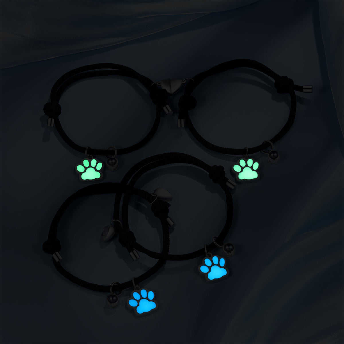 Custom Photo Couple Luminous Projection Woven Bracelet