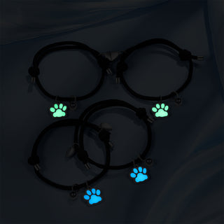 Custom Photo Couple Luminous Projection Woven Bracelet