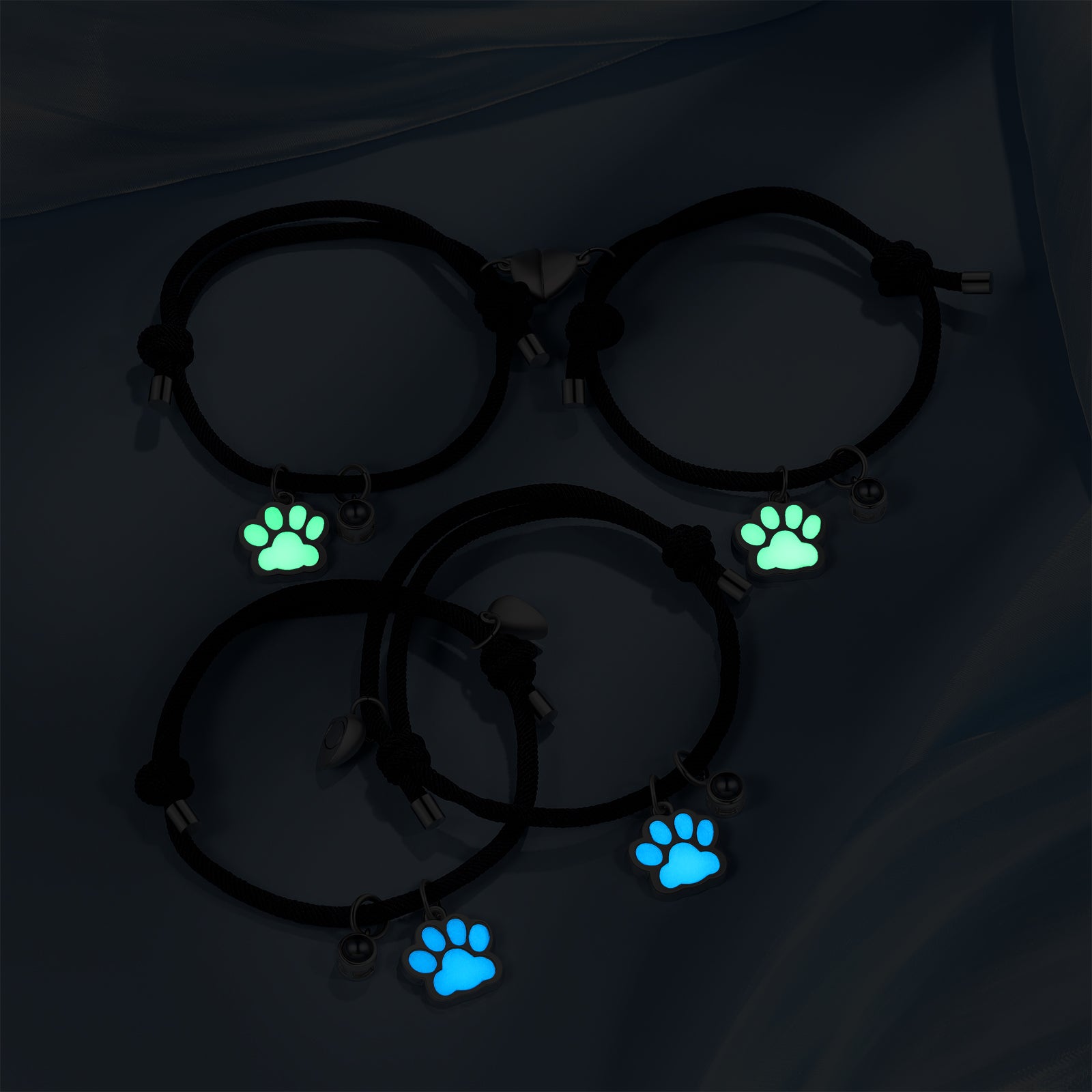 Custom Photo Couple Luminous Projection Woven Bracelet