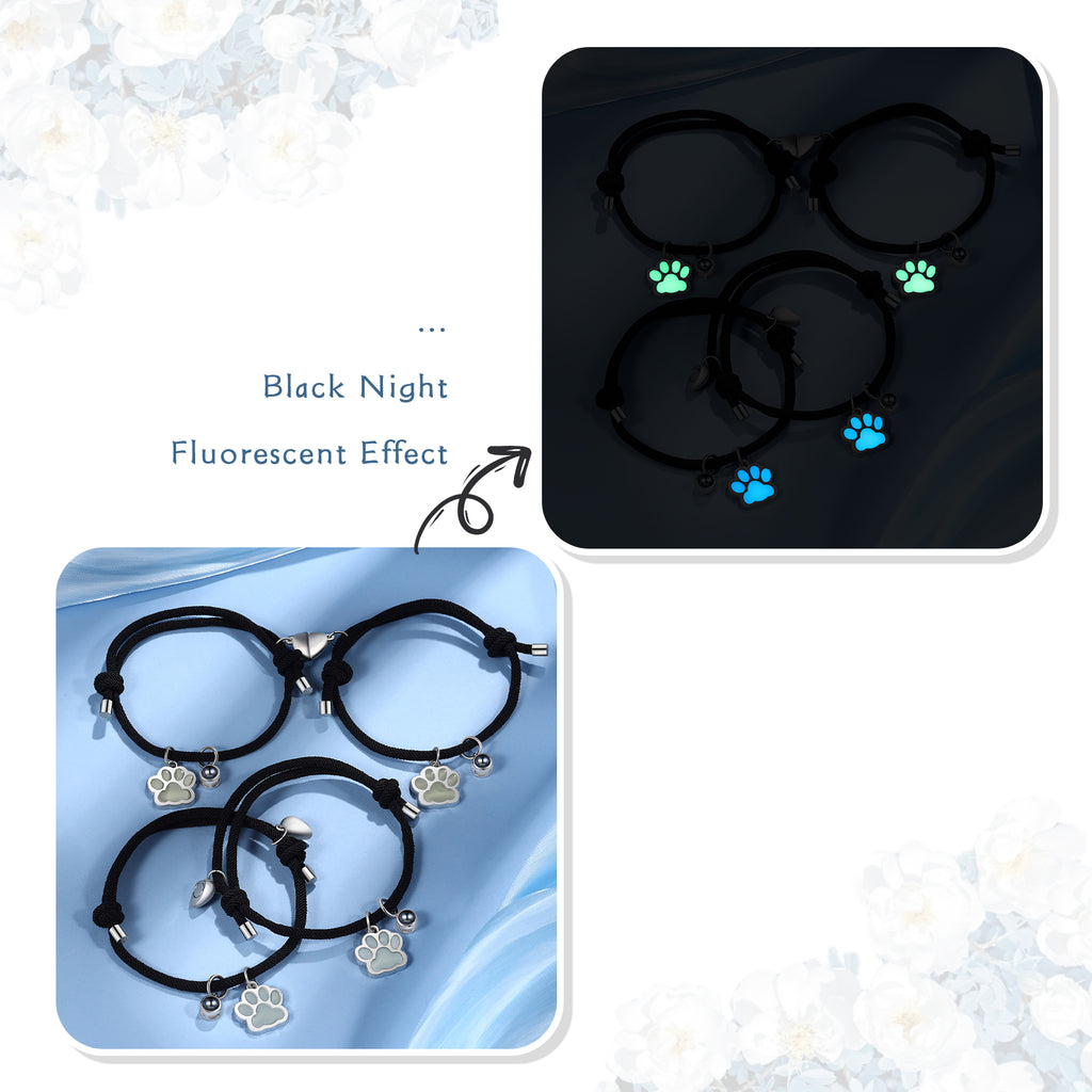 Custom Photo Couple Luminous Projection Woven Bracelet