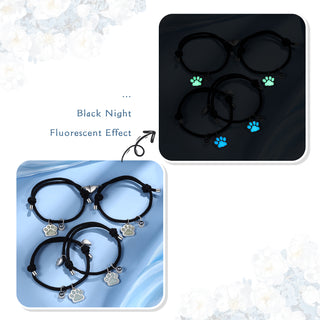 Custom Photo Couple Luminous Projection Woven Bracelet