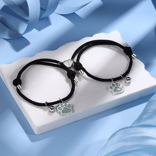 Custom Photo Couple Luminous Projection Woven Bracelet