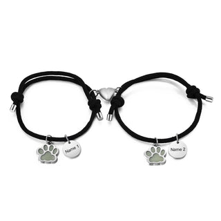 Custom Name Couple Luminous Braided Bracelet