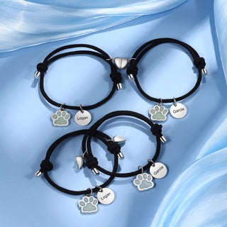 Custom Name Couple Luminous Braided Bracelet