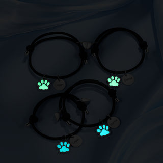 Custom Name Couple Luminous Braided Bracelet