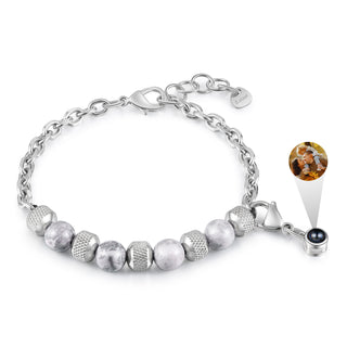 Custom Photo Projection Beaded Bracelet