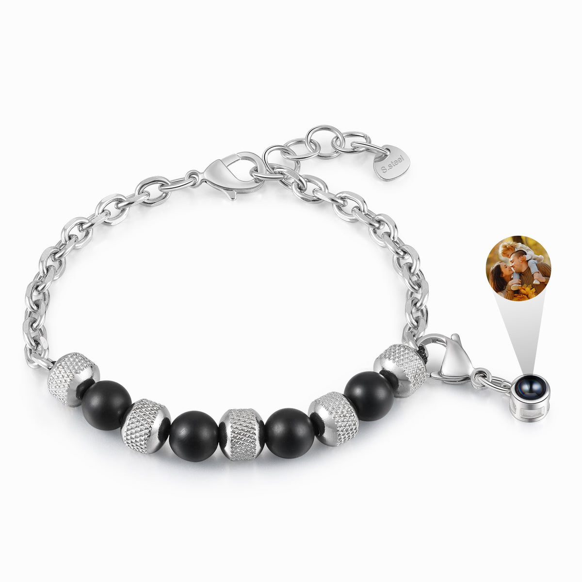 Custom Photo Projection Beaded Bracelet