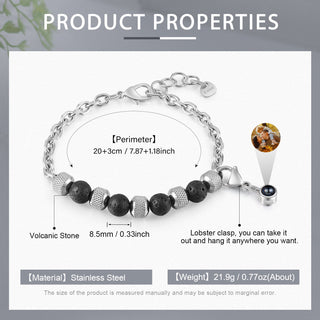 Custom Photo Projection Beaded Bracelet