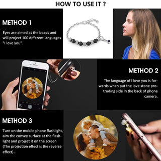 Custom Photo Projection Beaded Bracelet