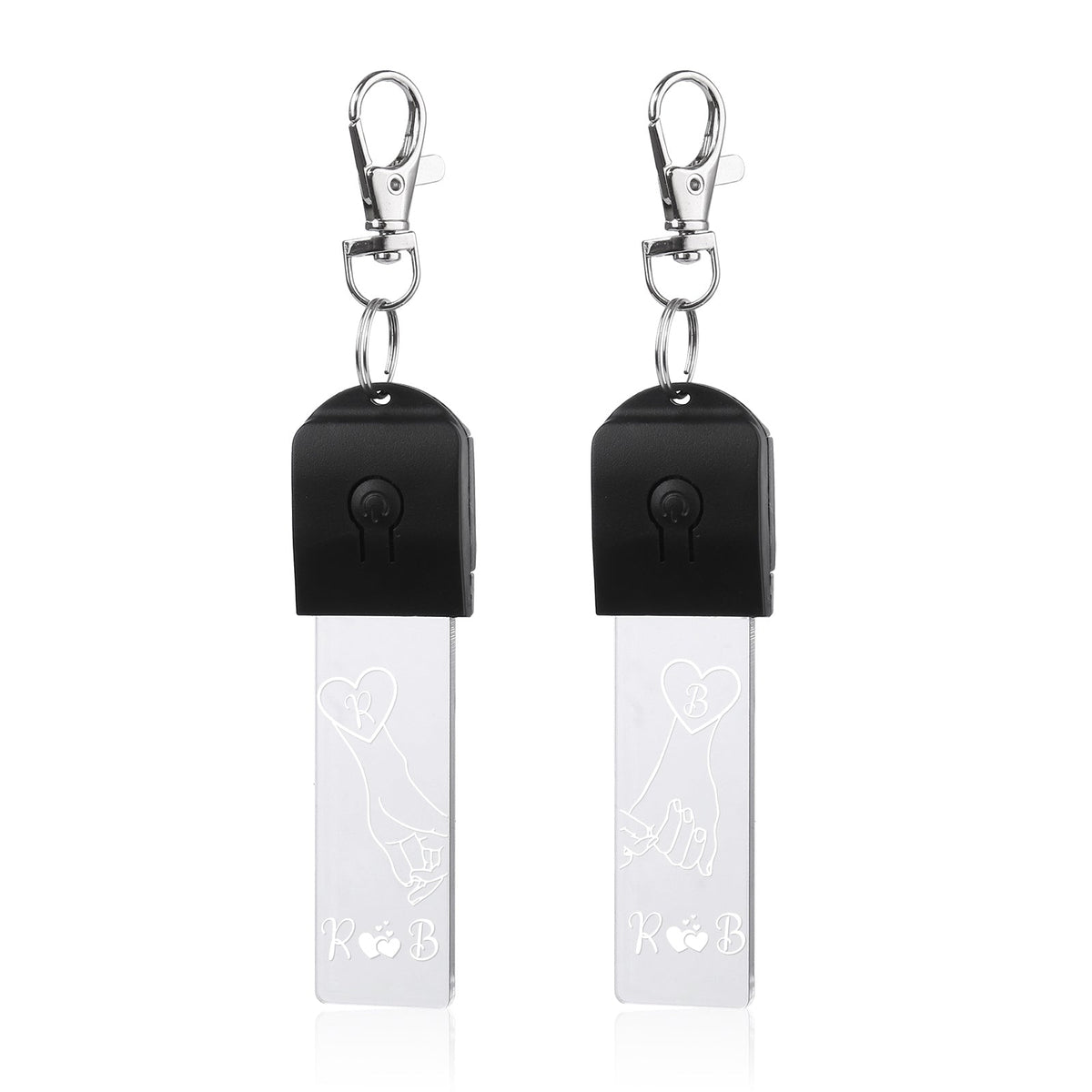 Custom Letter Couple Keychain