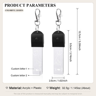 Custom Letter Couple Keychain