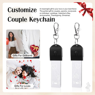 Custom Letter Couple Keychain