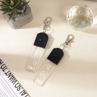 Custom Letter Couple Keychain