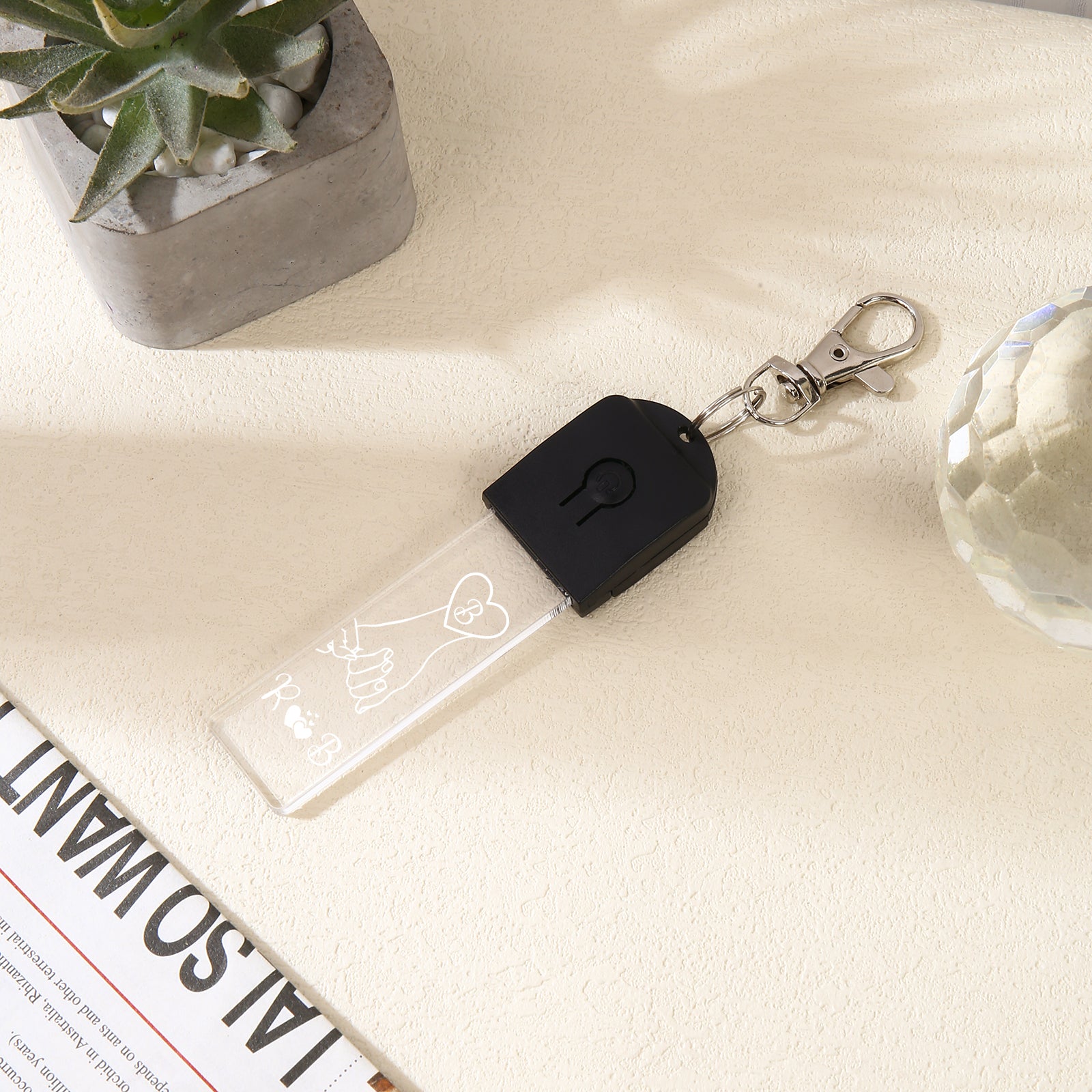 Custom Letter Couple Keychain