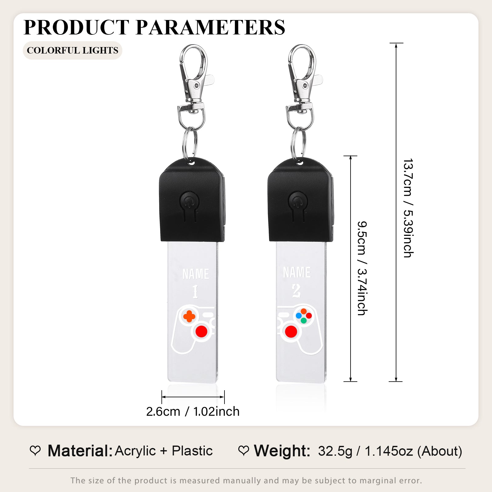 Custom Acrylic Couple Keychain