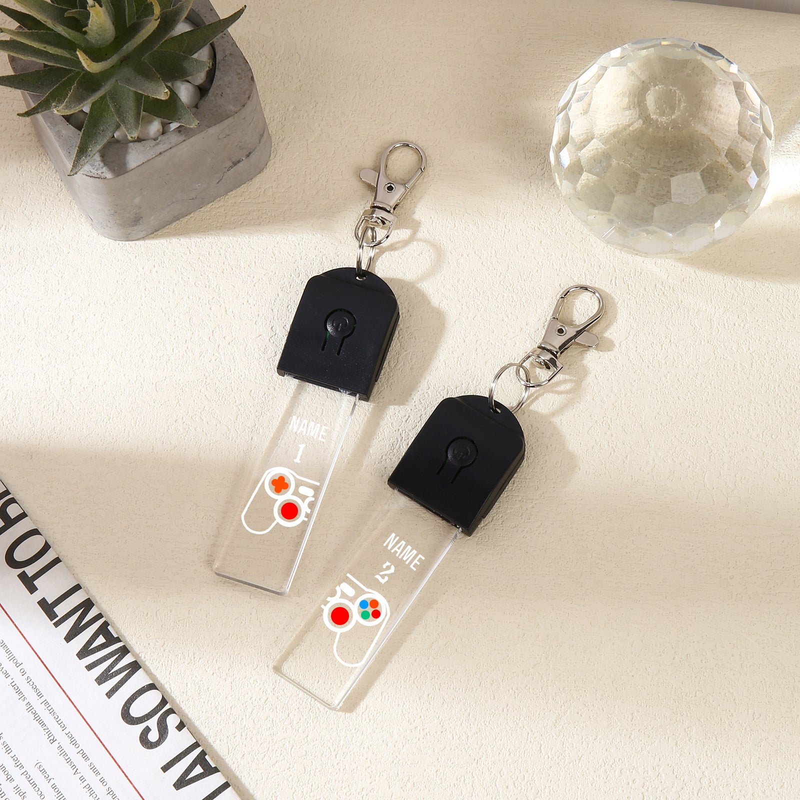 Custom Acrylic Couple Keychain