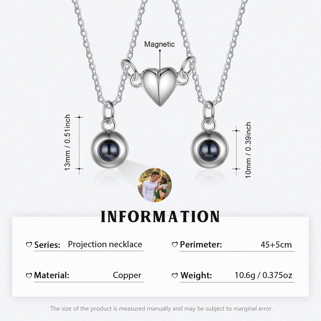 Custom Couple Projection Necklace