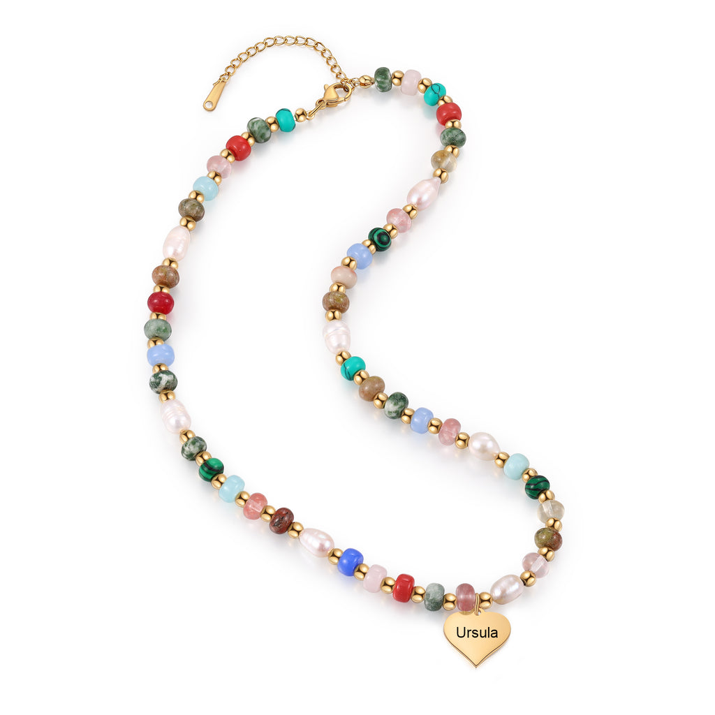 Custom Name Beaded Necklace