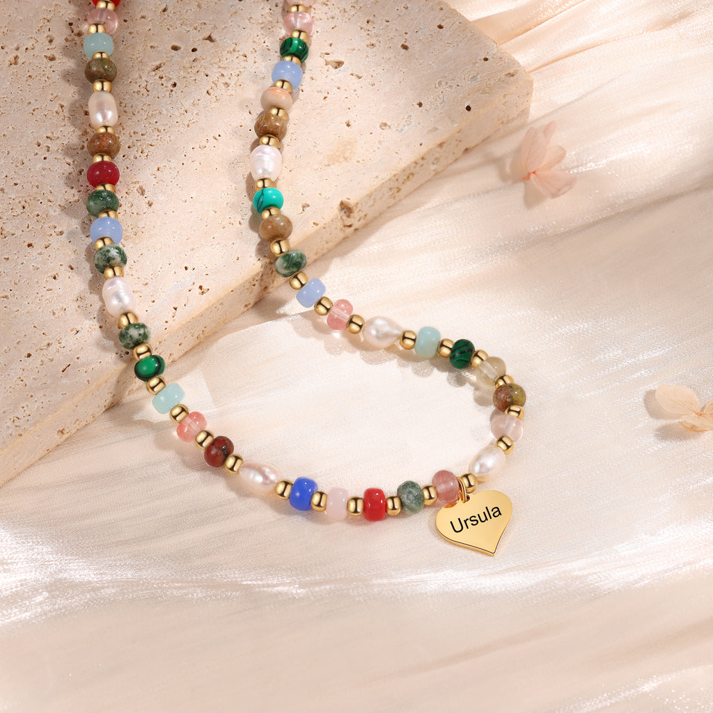 Custom Name Beaded Necklace
