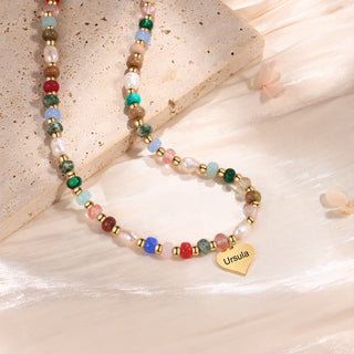 Custom Name Beaded Necklace