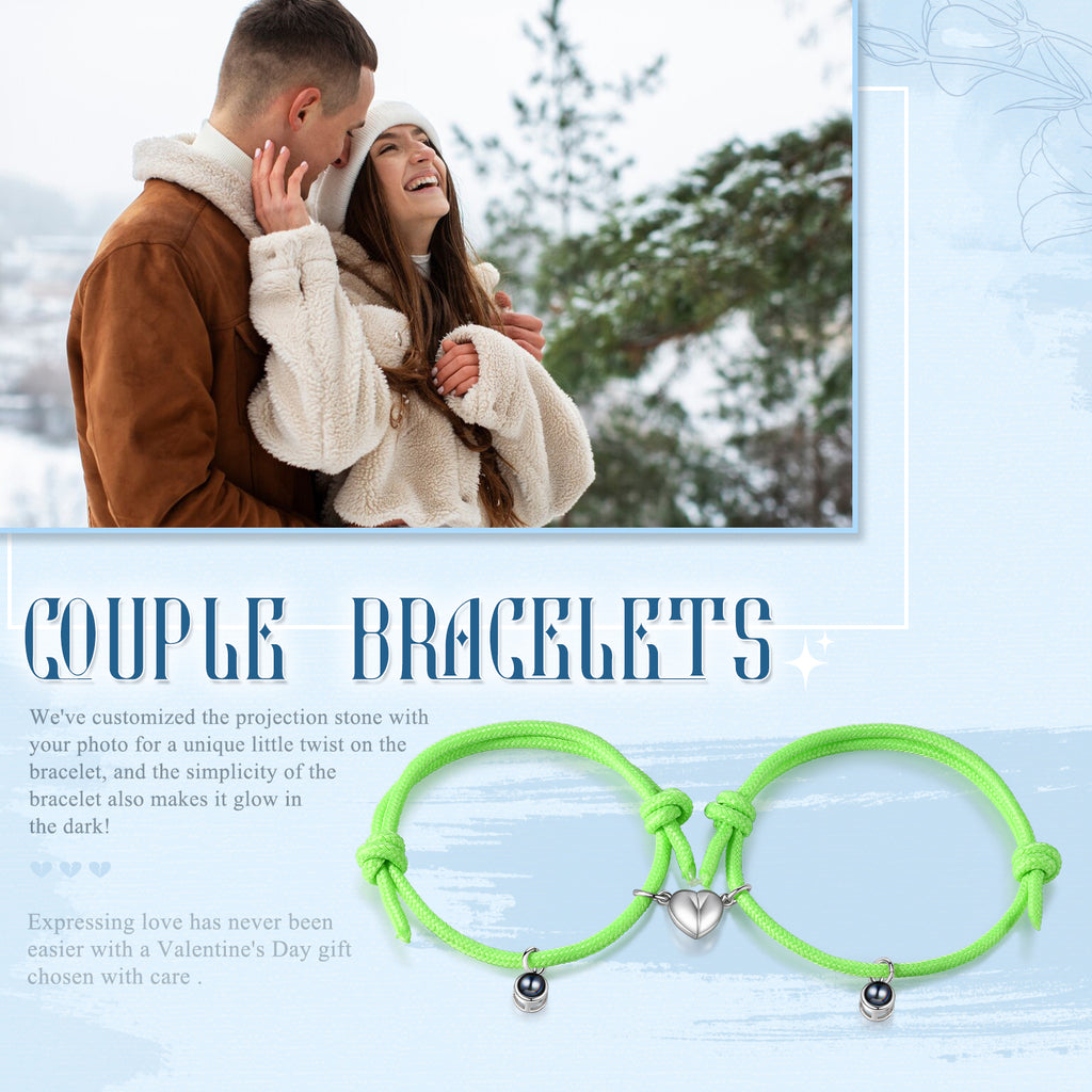 Custom Couple Luminous Projection Bracelet