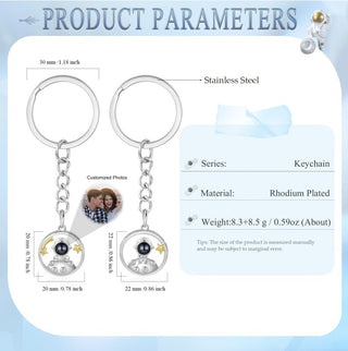 Custom Photo Couple Projection Keychains
