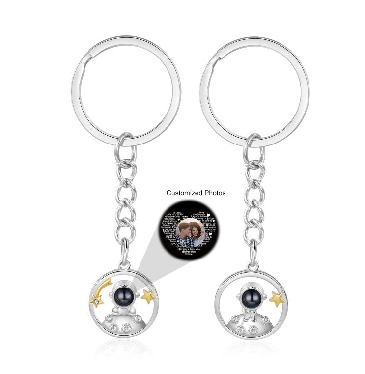 Custom Photo Couple Projection Keychains