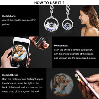 Custom Photo Couple Projection Keychains