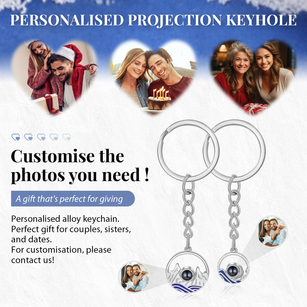 Custom Photo Couple Projection Keychains