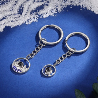 Custom Photo Couple Projection Keychains