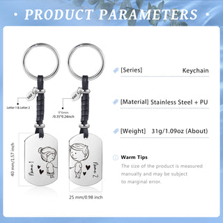 Custom Name Couple Keychain